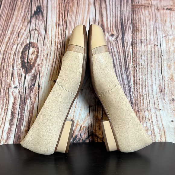 Clarks Unstructured Speckled Capped Toe Flats Womens Sz 8W - Picture 9 of 10